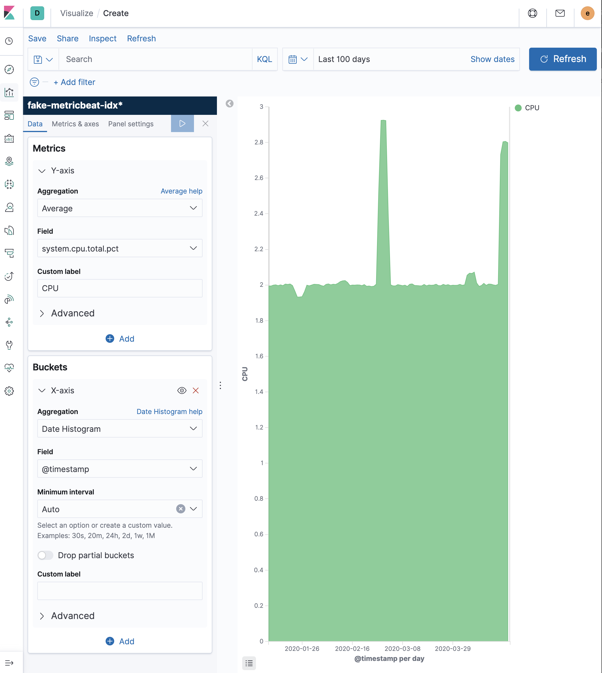 Fake-metricbeat-area-visualization